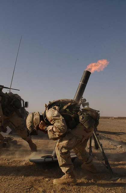 TonyRogers.com | 120mm Mortar Shoot, Tarnac Farms, Afghanistan